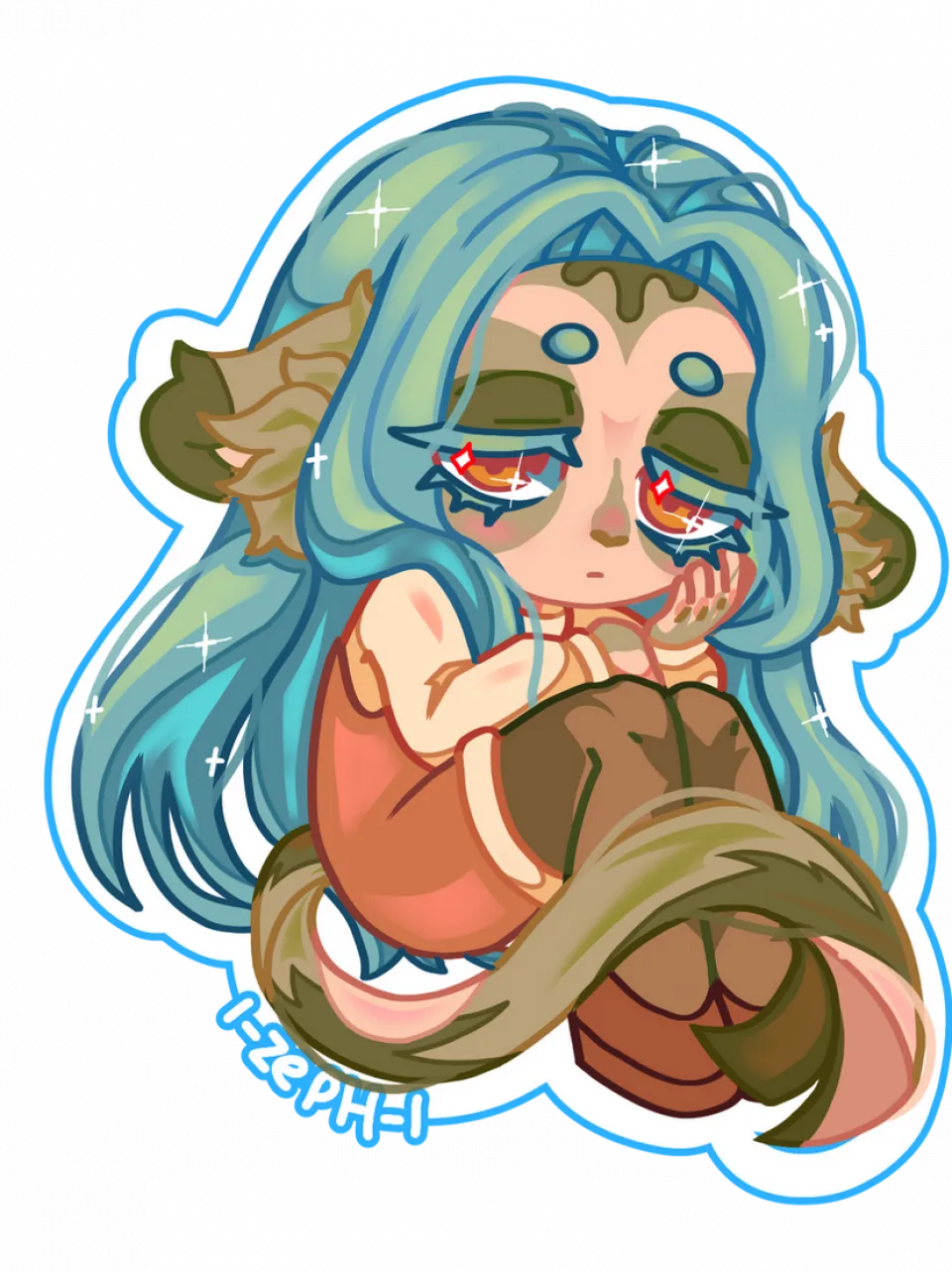 One of my OC's, Sable, as a sticker!